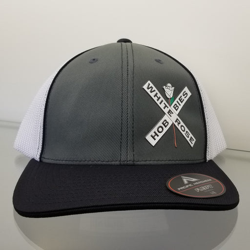 White Rose Hobbies WRH Logo Pacific Headwear 404M Graphite/Black/White 