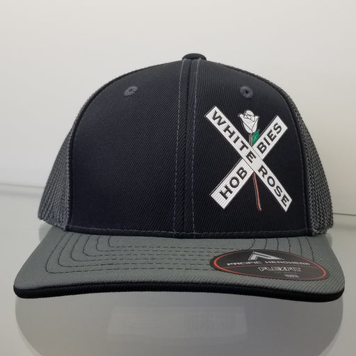 White Rose Hobbies WRH Logo Pacific Headwear 404M Graphite/Black/Black SM/MD 