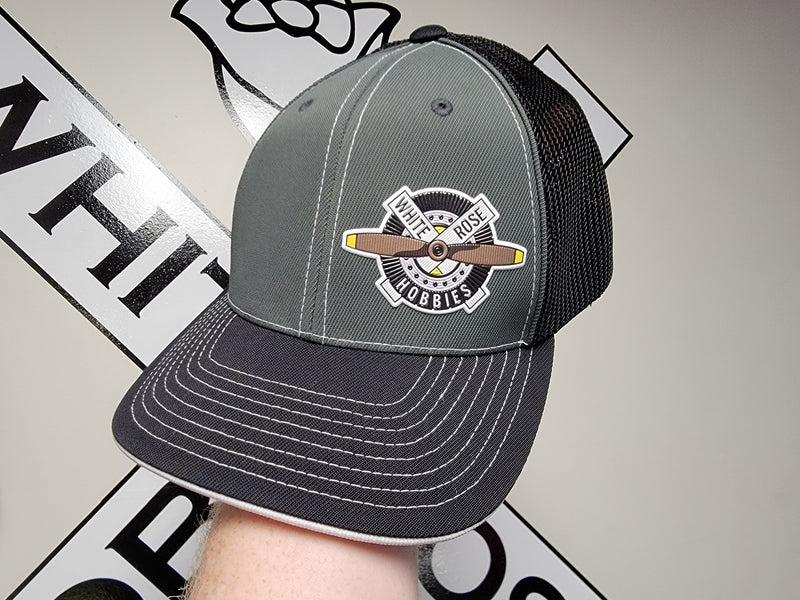 White Rose Hobbies New WRH Logo Pacific Headwear 404M Graphite/Black/Black XS