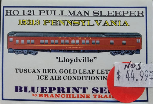 Branchline Trains 15313 HO Scale 1-21 Heavyweight Pullman Sleeper PRR Loydsville - NOS