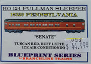 Branchline Trains 15323 HO Scale 1-21 Heavyweight Pullman Sleeper PRR Senate - NOS