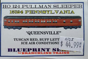 Branchline Trains 15324 HO Scale 1-21 Heavyweight Pullman Sleeper PRR Queensville - NOS