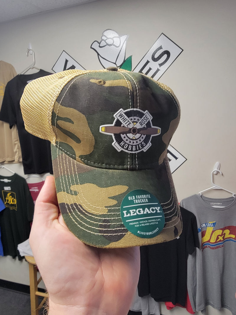 White Rose Hobbies New WRH Logo Legacy Headwear Camo/Khaki Snapback