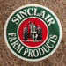 AAA Sign Co. 11-5/8" Round Sinclair Farm Products Embossed Steel Sign