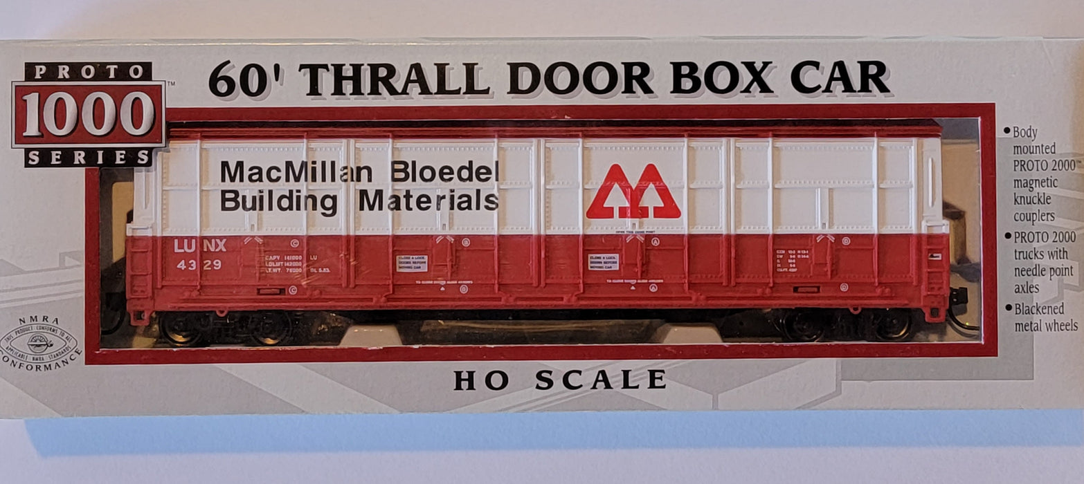 Proto 1000 433-23937 HO Scale 60' Thrall All-Door Boxcar LUNX 4329 - NOS