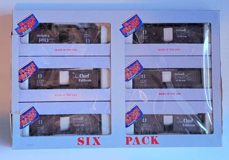 Front Range 46011 HO Scale 40' Boxcar Kit 6 Pack Santa Fe ATSF - NOS