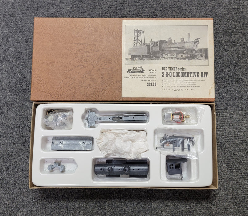 Roundhouse HOn3 Scale 2-8-0 Old Timer Steam Locomotive Kit - NOS