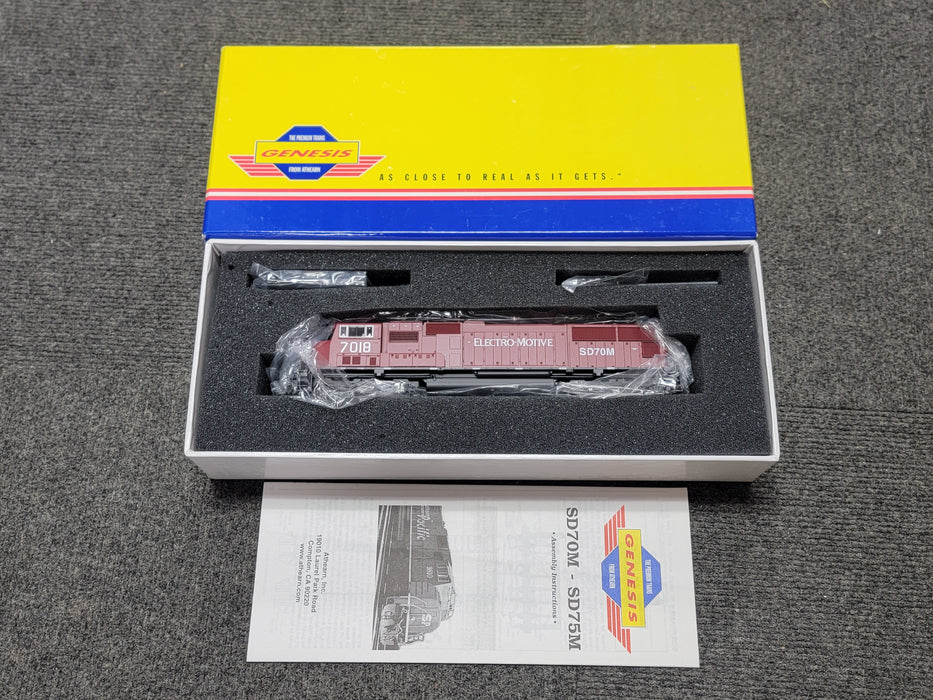 Athearn Genesis (Yellow Box) G6120 HO Scale EMD SD70M EMD Leasing 7018 - NOS