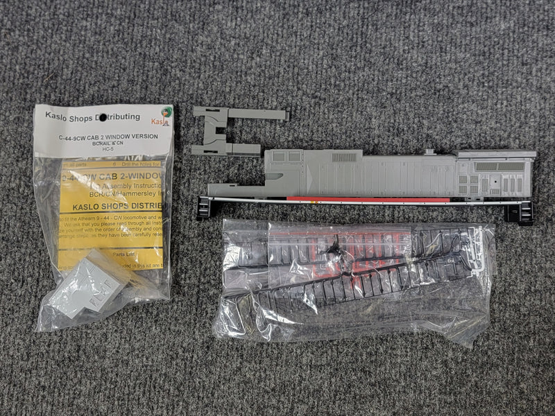 Kaslo Shops HC-5 HO Scale C-44-9CW Cab 2 Window BC Rail and CN Version Project Kit