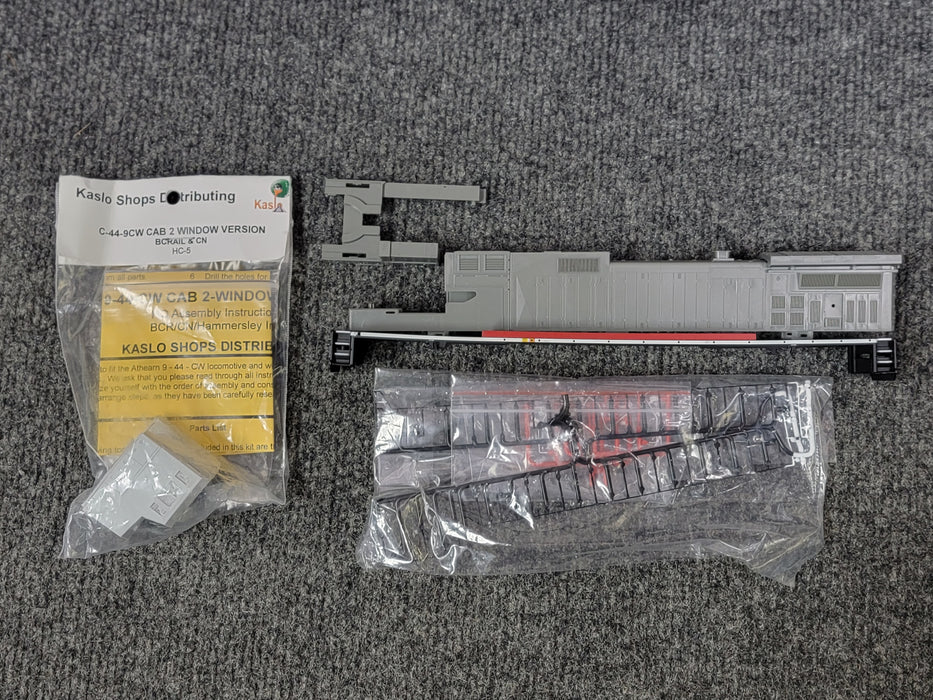 Kaslo Shops HC-5 HO Scale C-44-9CW Cab 2 Window BC Rail and CN Version Project Kit