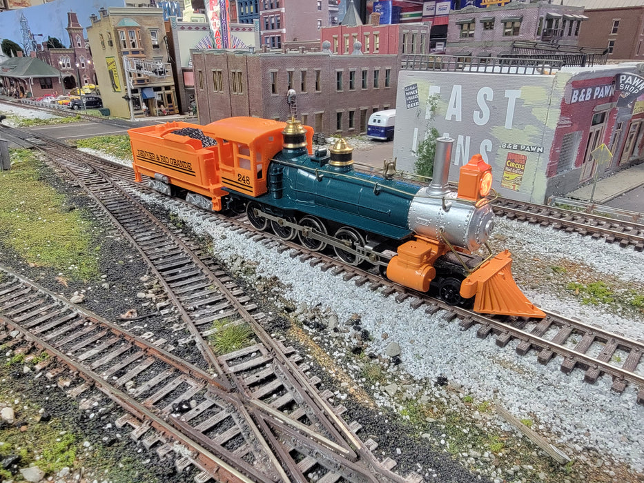 TYCO 253-24 HO Scale 4-6-0 1880 Twelve Wheeler Denver & Rio Grande D&RGW 248 - USED