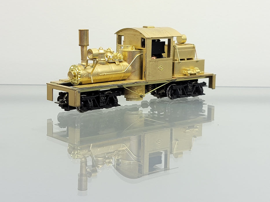 Joe Works HOn2.5 Scale Mich Cal Shay Geared Steam Locomotive - Un-painted Brass