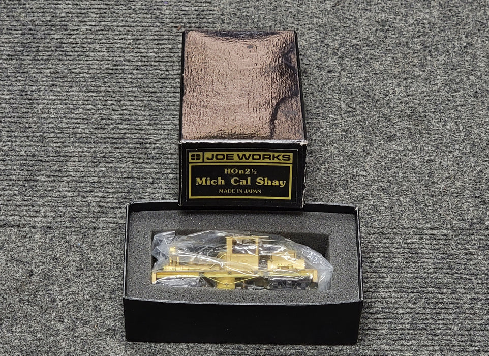 Joe Works HOn2.5 Scale Mich Cal Shay Geared Steam Locomotive - Un-painted Brass