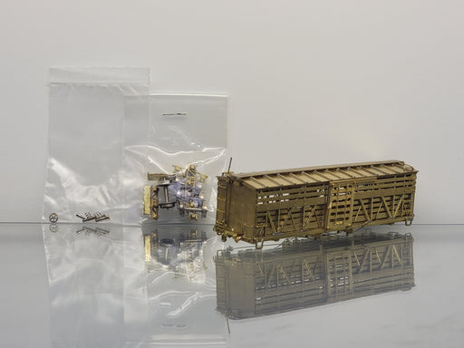 Precision Scale Co. HOn3 Scale 30' Stock Car Colorado & Southern C&S - Un-Painted Brass
