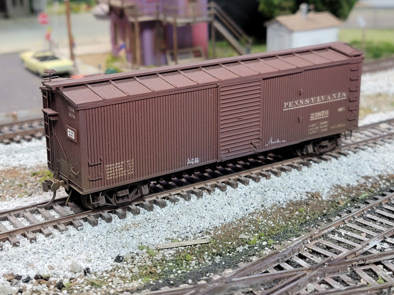 Scratchbuilt HO Scale 40' Double Sheathed Boxcar Pennsylvania PRR 23876