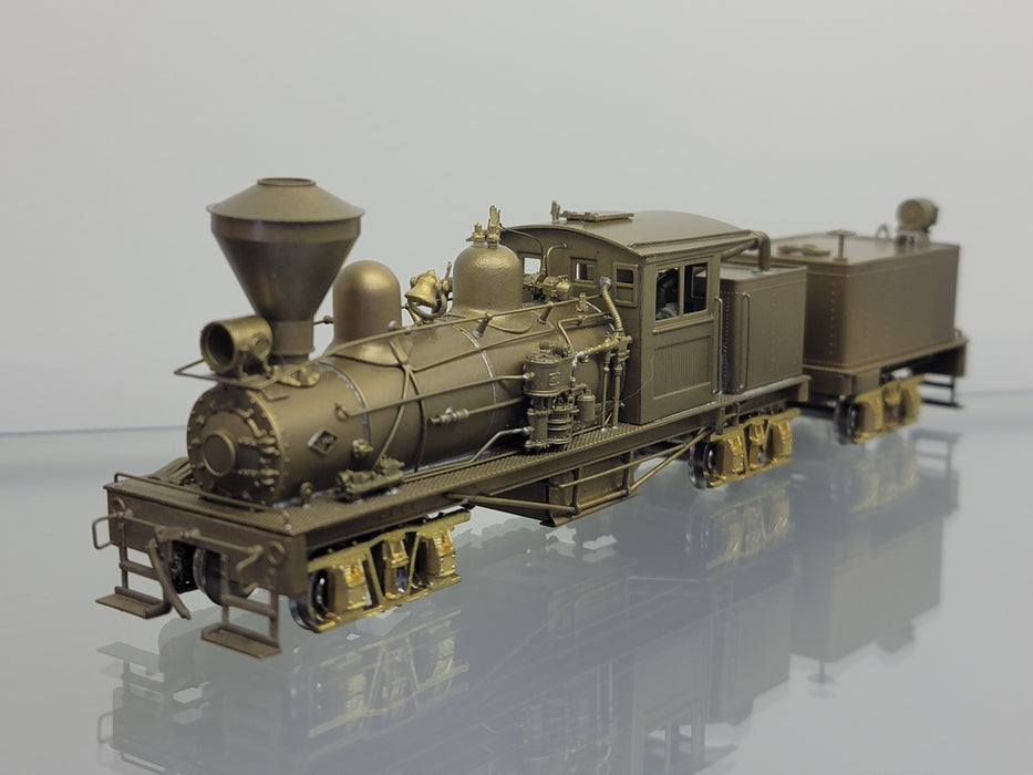 PFM United HO Scale 3 Truck Shay Class B Steam Locomotive - Un-Painted Brass