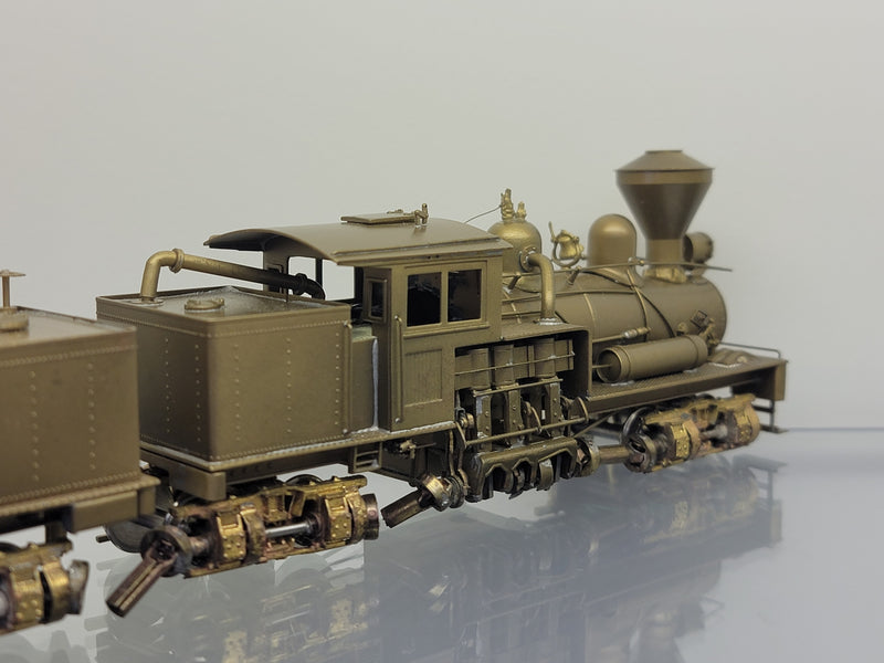PFM United HO Scale 3 Truck Shay Class B Steam Locomotive - Un-Painted Brass