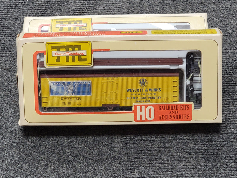 Train Miniature 8103 HO Scale 40' Wood Reefer Kit Wescott and Winks WWDX 1043 - NOS