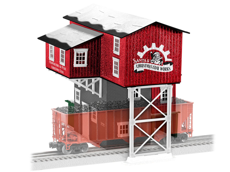Lionel 2229320 O Gauge Christmas Coal Works Lighted Coaling Station (Plug-Expand-Play)