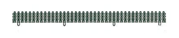 Kato 23223 N Scale UniTrack Fence Sections, Double Track Plate (8)
