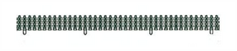 Kato 23223 N Scale UniTrack Fence Sections, Double Track Plate (8)