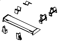 Details West CC-1015 HO Scale Flatcar Restraint Curbs