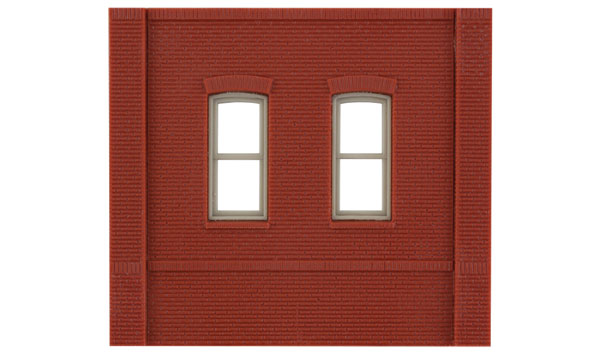 Woodland Scenics DPM 30133 HO Scale Dock Level Wall Sections - Rectangle Windows 4-Pack