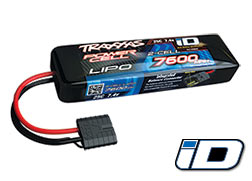 Traxxas 2869X 2S 7.4V 7600mAh 25C LiPo Power Cell Battery with ID Plug