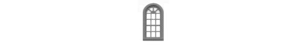 Tichy Train Group 8047 HO Scale Round Top WIndows 30" Wide x 58" High 12 Pieces w/Glazing & Sha