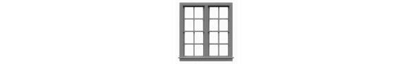 Tichy Train Group 8064 HO Scale 4/4 Double Unit Window 59" Wide x 64" High 6 Pieces