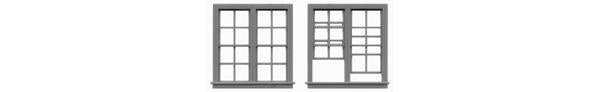 Tichy Train Group 8070 HO Scale 4/4 Double Unit Window 60" Wide x 62" High 6 Pieces