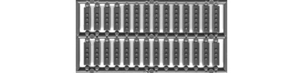 Tichy Train Group 8186 HO Scale Splice Plates 12" Steel Channel 54 Pieces