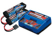 Traxxas 2991 Dual 100W Charger (1972) with 2 x 2869X 2S LiPo Battery Completer Pack
