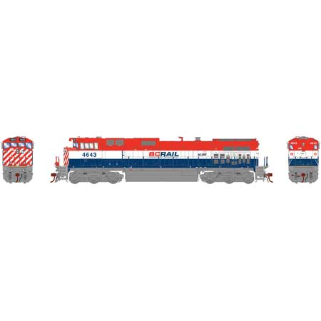 Athearn Genesis 2.0 G31505 HO Scale Dash 9-44CWL BC RAIL BCOL 4643
