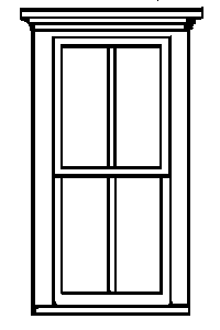 Grandt Line 5265 HO Scale 4 Pane Window (8 Pieces)