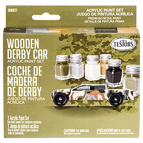 Testors 308937 Testors .25 oz Acrylic Paint Set Derby, Camo