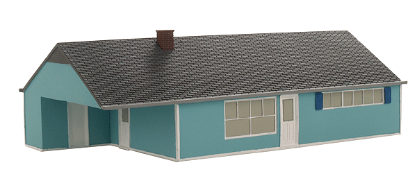 IMEX 6115 HO Scale Perma-Scene Levittown House Blue