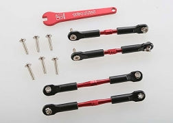 Traxxas 3741X Red Anodized Aluminum Turnbuckles 39mm with Camber Links and Rod Ends