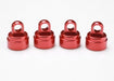 Traxxas 3767X Red Aluminum Shock Caps for (Ultra Shocks) 4 Pack