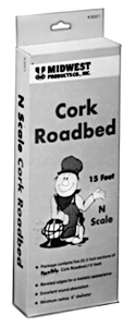 Midwest Products 3021 N Scale Cork Roadbed 15'