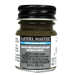 Testors 4885 Model Master Acrylic Paints F414329 Railroad Tie Brown, 1/2oz
