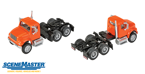 Walthers SceneMaster 949-11183 HO Scale (1:87) 4900 Dual Axle Semi Truck Tractor Orange