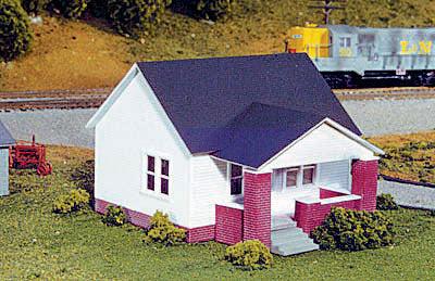 Rix Products 628-0203 HO Scale 1 Story House with Side Porch Kit