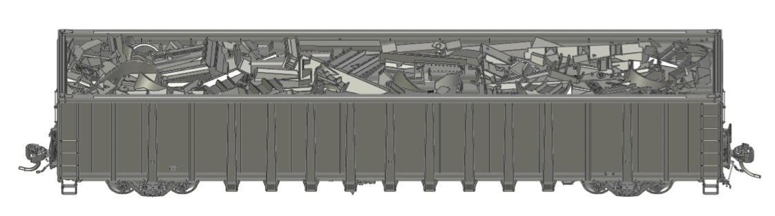 Athearn Genesis G76724 HO Scale NSC 6400 Gondola with Load IWXX 2 Pack