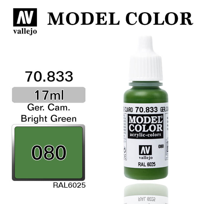 Vallejo 70.833 Model Color Acrylic Paint German Camouflage Bright Green 17ml