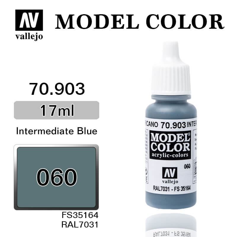 Vallejo 70.903 Model Color Acrylic Paint Intermediate Blue 17ml