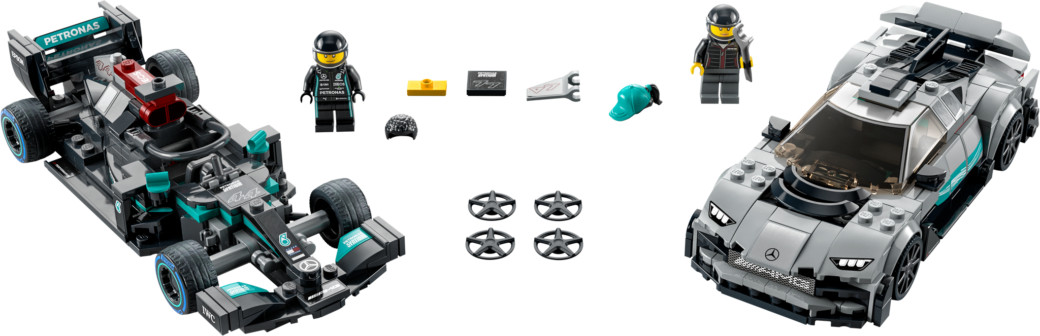 76909 LEGO® Speed Champions Mercedes AMG F1 W12 E Performance & Mercedes AMG Project One