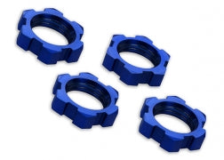 Traxxas 7758 Blue Aluminum Splined 17mm Wheel Hubs for E-Revo VXL and X-Maxx