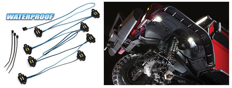 Traxxas 8030 LED Light Set for TRX-4 Defender Complete Kit with Power Supply
