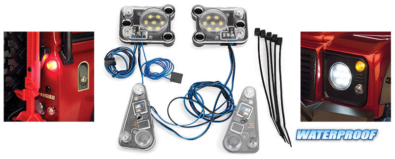 Traxxas 8030 LED Light Set for TRX-4 Defender Complete Kit with Power Supply
